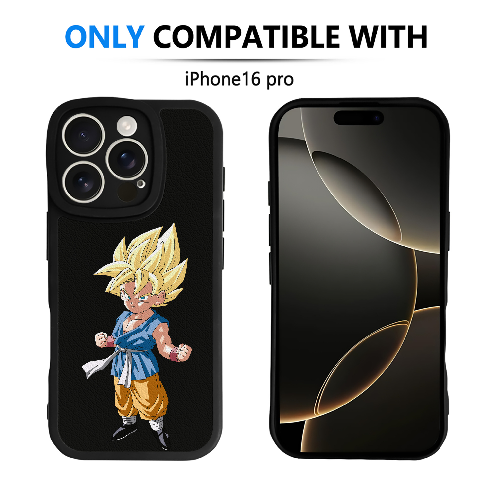 （画像用） ドラゴンボール 孫 悟飯（そんごはん）DRAGON BALL Son Gohan 【iPhone 16シリーズ対応】シリコンスマホケース（レザー調） 材質：シリコン